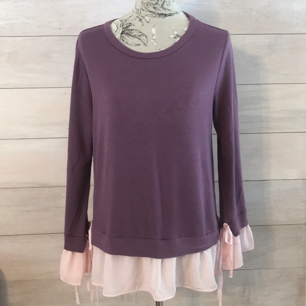 *C Purple Pink Top L